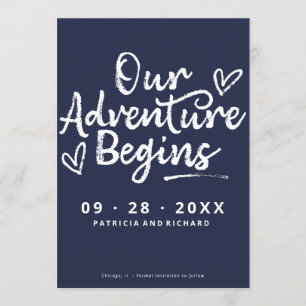 Unser Abenteuer beginnt Save the Date außerhalb de Einladung