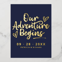Unser Abenteuer beginnt Save the Date außerhalb de
