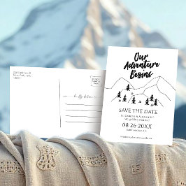 Unser Abenteuer beginnt Waldhochzeit retten den Te Postkarte