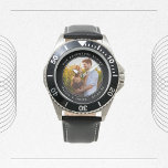 Unser Abenteuer fängt an Groom Wedding Day Geschen Armbanduhr<br><div class="desc">Fügen Sie ein Foto von Ihnen und personalisieren Sie es mit Ihren Namen und Hochzeitstag. Dies ist ein schönes Geschenk,  um Ihrem Bräutigam am Tag Ihrer Hochzeit zu geben.</div>