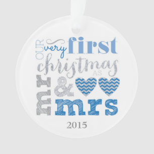 Unser allererstes Weihnachten als Herr u. Frau Ornament