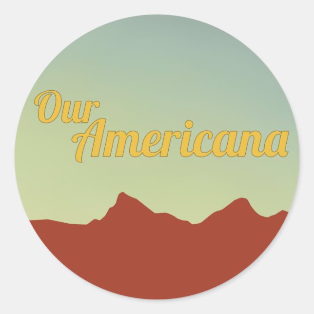 Unser Americana-Sticker Runder Aufkleber (Vorderseite)
