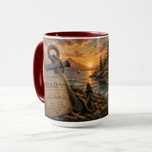 Unser Anker Vatertag Kaffeetasse (Vorderseite Links)