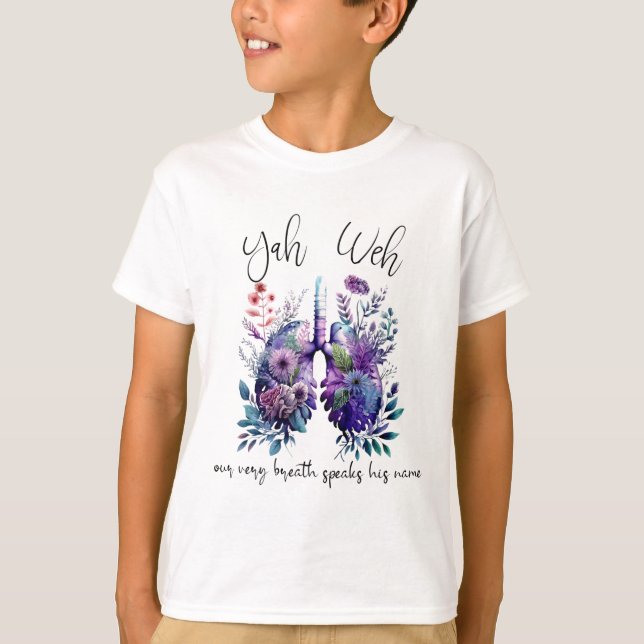 Unser Atemzug spricht seinen Namen Yhwh Christlich T-Shirt (Vorderseite)