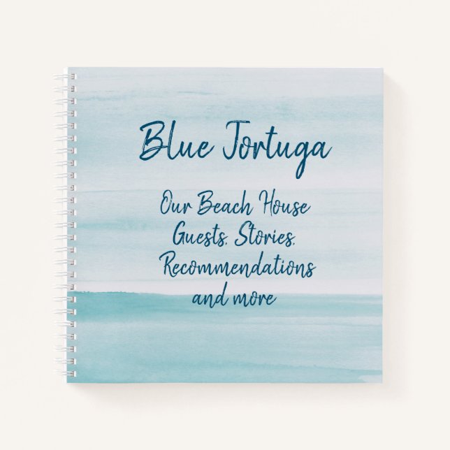 Unser Beach House - Gästebuch Notizbuch (Vorderseite)