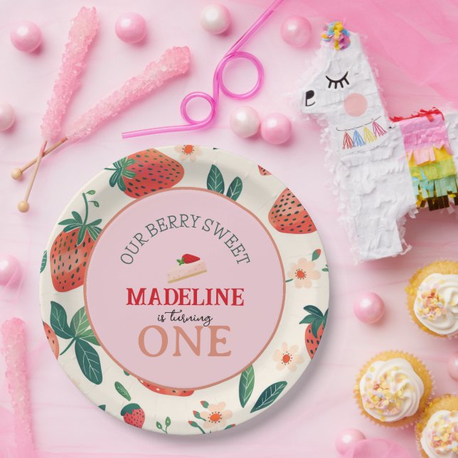 Unser Berry Sweet zum Geburtstag Pappteller (Party)