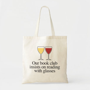 Unser Buchclub besteht darauf, mit Brillen zu lese Tragetasche