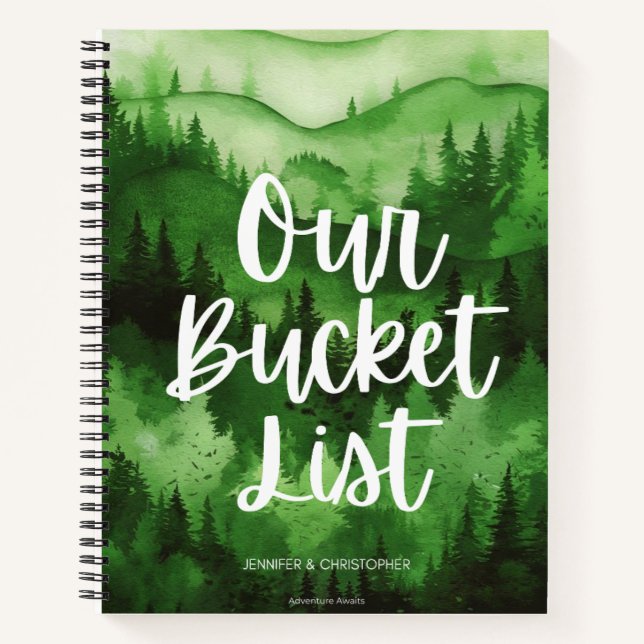 Unser Bucket List Coupare Adventure Keepake Notizbuch (Vorderseite)