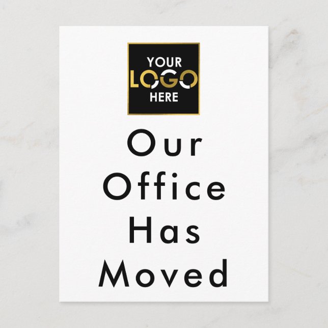 Unser Büro hat das Memo für das Firmenlogo verscho Postkarte (Vorderseite)