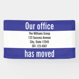 Unser Büro hat die Ankündigung blau und weiß versc Banner