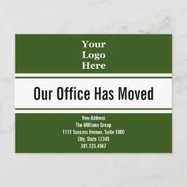 Unser Büro hat die Ankündigung von "Green Moving" Postkarte