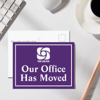Unser Büro ist umgezogen Purple Business Logo