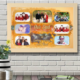 Unser Dad-Foto-Collage Abstracter Sonnenuntergang Poster