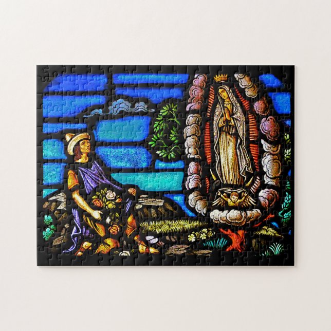 Unser Dameguadalupe Nuestra Senora Buntglas (Horizontal)