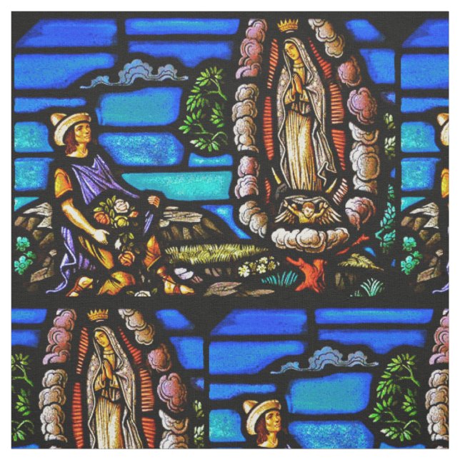Unser Dameguadalupe Nuestra Senora Buntglas Stoff (Muster)