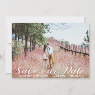 UNSER DATUM Hochzeit 4 FOTOS Collage Blue gerettet Save The Date