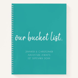 Unser Erinnerungsbuch für Paare mit einer Bucket L Notizbuch