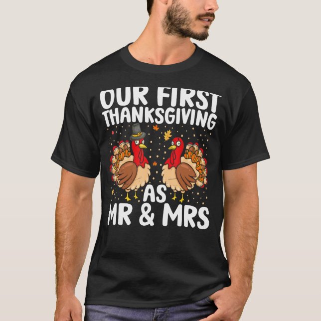 Unser erster Erntedank als Herr und Frau Matching  T-Shirt (Vorderseite)