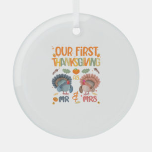 Unser erster Erntedank, Herr und Frau Couple, Verh Ornament Aus Glas