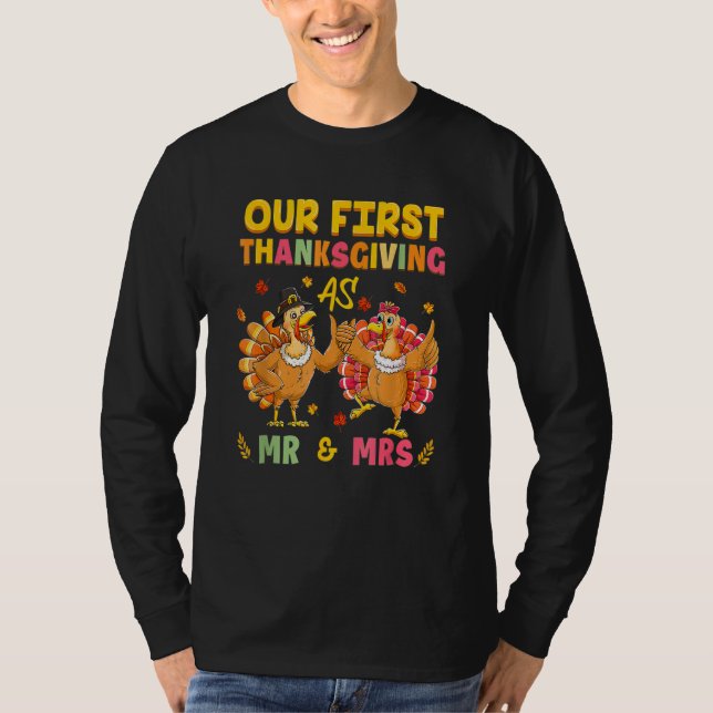 Unser erster Erntedank, Herr und Frau Couple, Verh T-Shirt (Vorderseite)