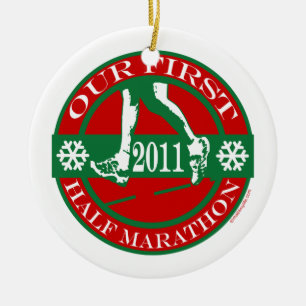 Unser erster Halbmarathon - 2011 Keramik Ornament