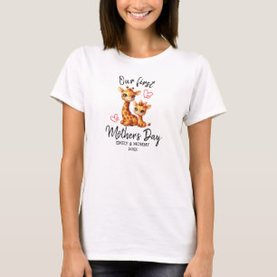UNSER ERSTER MUTTERTAG BABY&MAMA GIRAFFE T-Shirt