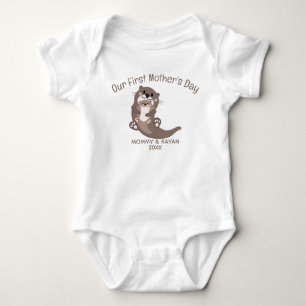 Unser erster Muttertag, Baby Otter individuelle Na Strampler