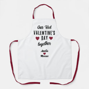 Unser erster Valentinstag zusammen mit Roten Herze Schürze