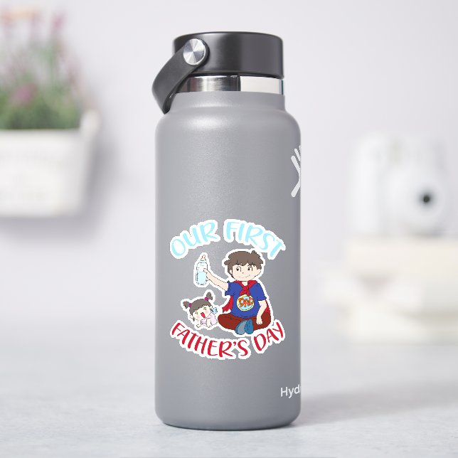 Unser erster Vater Aufkleber (HydroFlask)