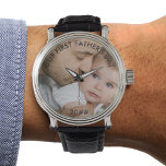 Unser erster Vatertag Custom Vater und Baby Foto Armbanduhr<br><div class="desc">Erstellen Sie Ihre eigene, einzigartige Foto-Uhr für den Tag des ersten Vaters des neuen Vaters. Eine perfekte Gelegenheit, um ein Foto von Vater und Kind, nur Baby oder die ganze Familie, als einen schönen Sake und einen zeitlosen Schatz zu genießen jeden Tag. Die Vorlage ist für Sie bereit, um Ihr...</div>