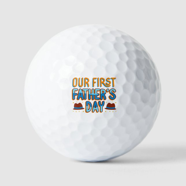 Unser erster Vatertag Golfball (Vorderseite)