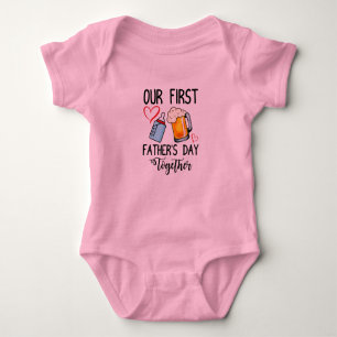Unser erster Vatertag zusammen Baby Strampler