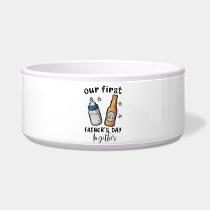 Unser erster Vatertag zusammen Baby & Vater Flasch Napf