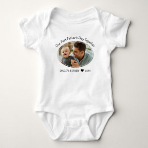 Unser erster Vatertag zusammen Vater Baby Foto Strampler