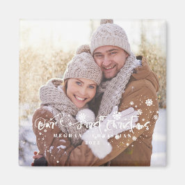 Unser erster Weihnachts-Foto Magnet