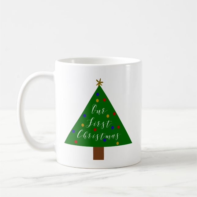 Unser erster Weihnachtsfest, neu gegangen nur verh Kaffeetasse (Links)