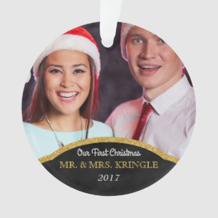 Unser erster Weihnachtsherr und Frau Foto Ornament