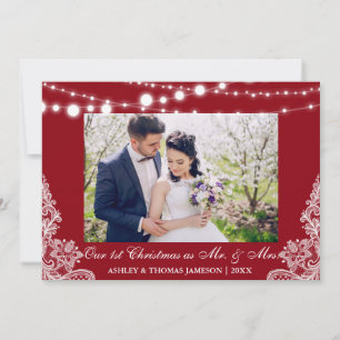 Unser Erster Weihnachtsmann & Mrs. Foto Card RB Feiertagskarte