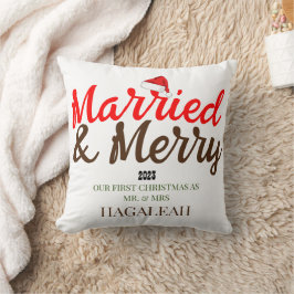 Unser erster Weihnachtsmann und Frau Newlywed fror Kissen