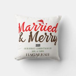 Unser erster Weihnachtsmann und Frau Newlywed fror Kissen