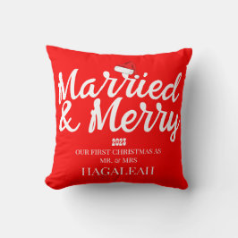 Unser erster Weihnachtsmann und Frau Newlywed fror Kissen