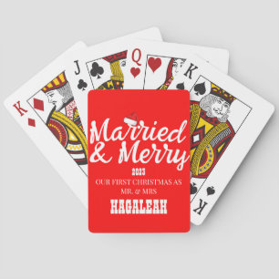 Unser erster Weihnachtsmann und Frau Newlywed fror Spielkarten