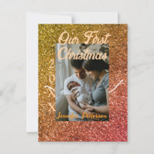 Unser erstes Foto in Orange-Glitzer