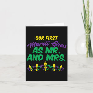 Unser erstes Herr und Frau Mardi Gras New Orleans Karte