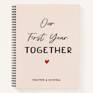 Unser erstes Jahr zusammen 1 Jahr Jubiläum-Journal Notizbuch
