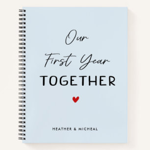 Unser erstes Jahr zusammen Valentins Geschenkjourn Notizbuch