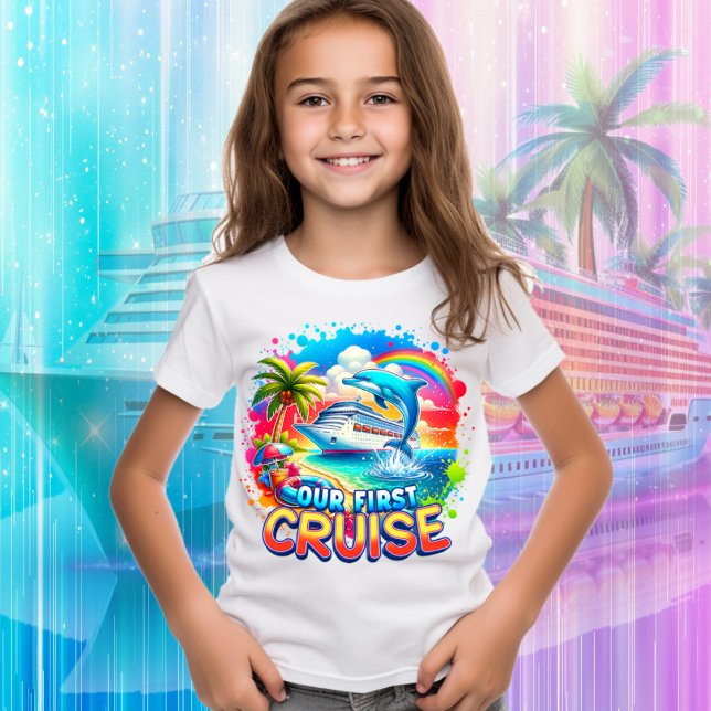 Unser erstes Kreuzfahrtschiff Dolphin Rainbow T-Shirt (Von Creator hochgeladen)