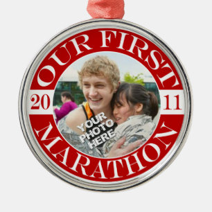 Unser erstes Marathon - 2011 Silbernes Ornament