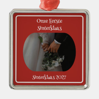 Unser erstes Sinterklaas-Ornament mit Foto Ornament Aus Metall