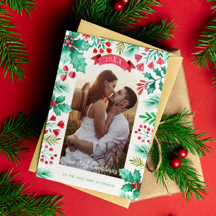 Unser erstes Verheiratetes Foto zu Weihnachten